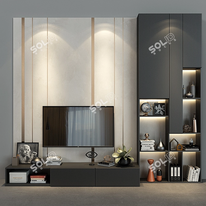 Elegant Storage Cabinet 3D model image 1