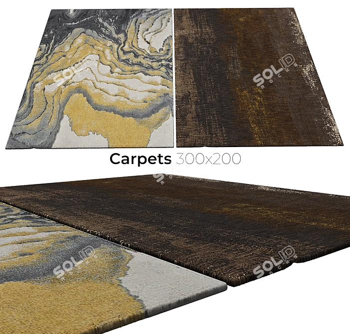 Stylish Interior Rugs 3D model image 1