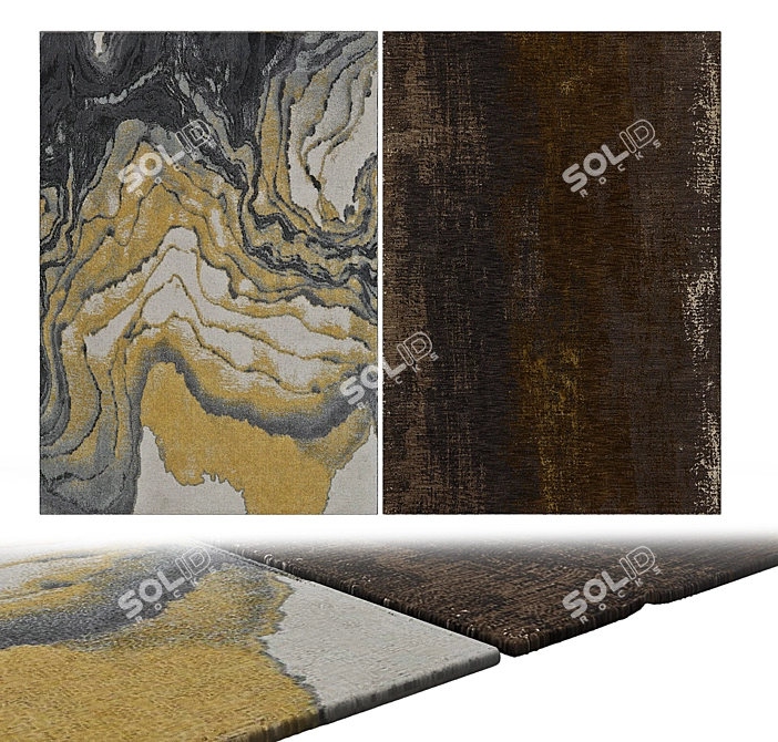 Stylish Interior Rugs 3D model image 2