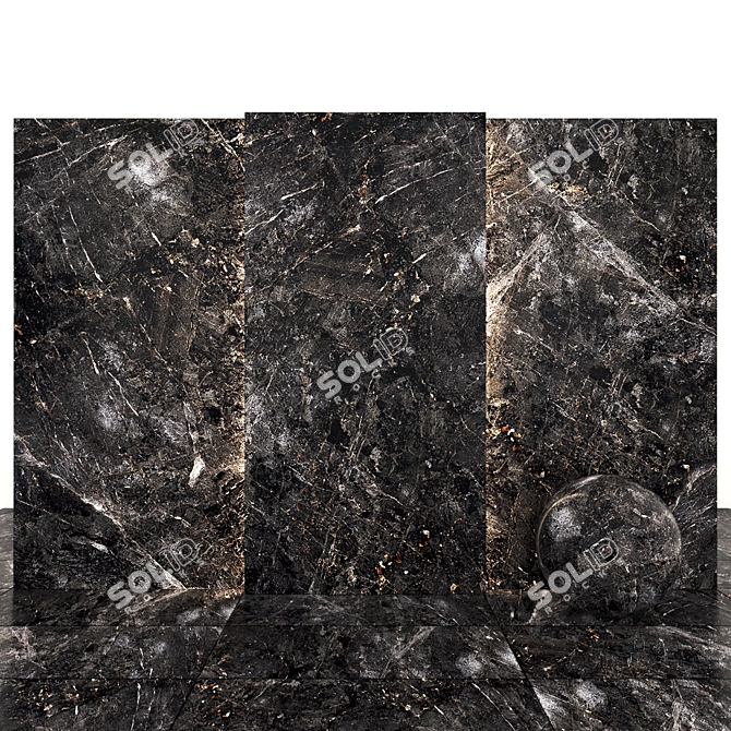 Elegant Africa Nero Marble: Texture, Size, & Compatibility 3D model image 1