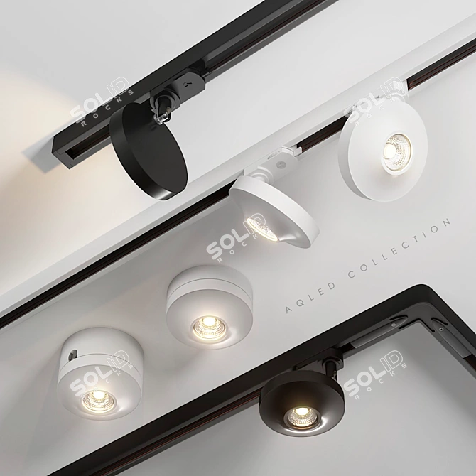AQForm AQLed Pro Track Spotlights: Precision and Efficiency 3D model image 1