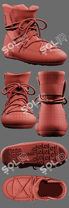 Cosmic Comfort: Moon Boot 3D model image 10