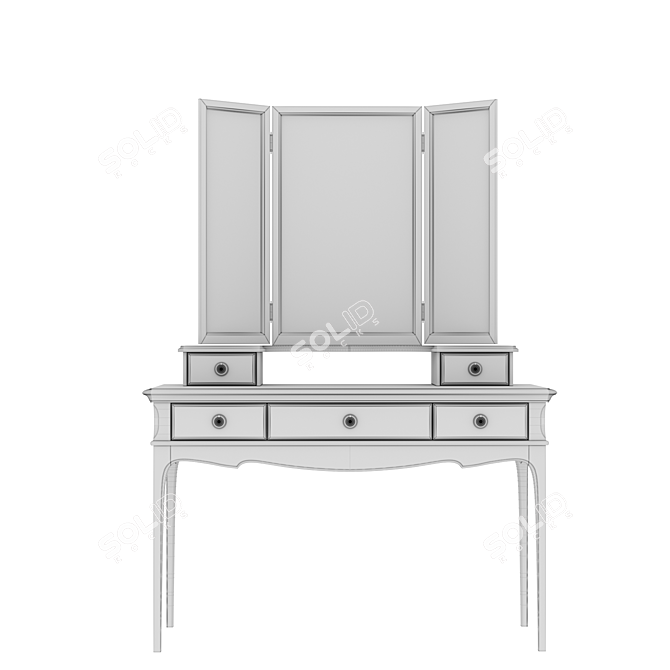 Venice Dressing Table - Elegant and Functional 3D model image 2