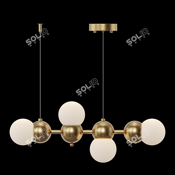 Scandinavian Style Lamp with Metal Rail - Lampatron MARICA 4 3D model image 2