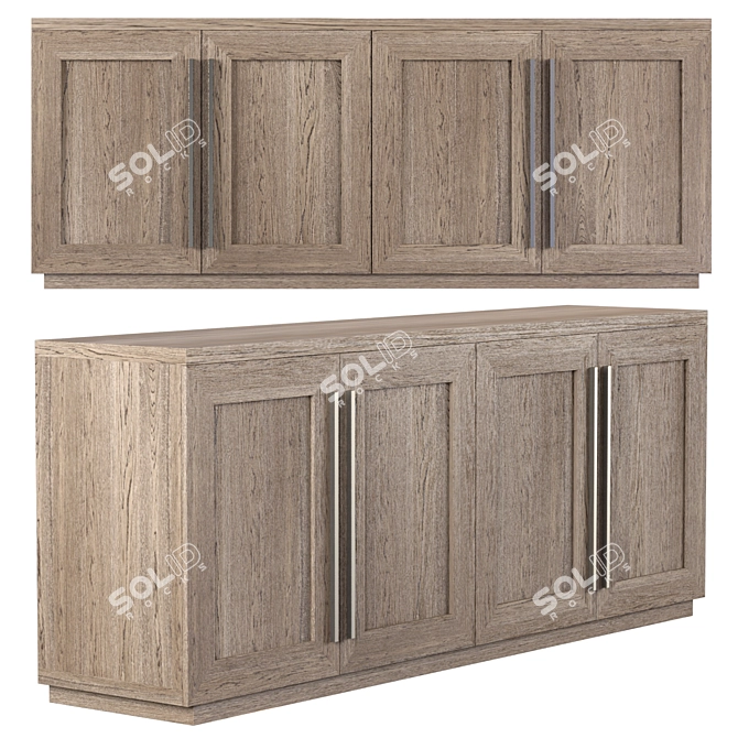  RH Modern Machinto 4-Door Sideboard 3D model image 1