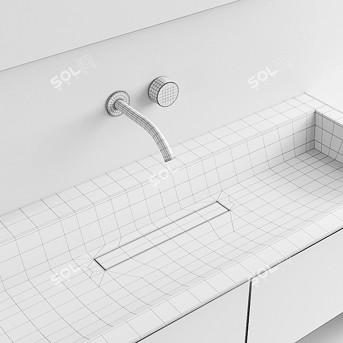 Falper Shape Evo Vanity Unit Set 3D model image 5