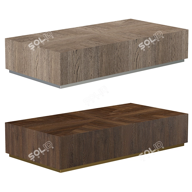 Sleek RH Modern Machinto Coffee Table 3D model image 1
