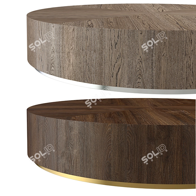RH Modern Machinto Round Coffee Table 3D model image 2