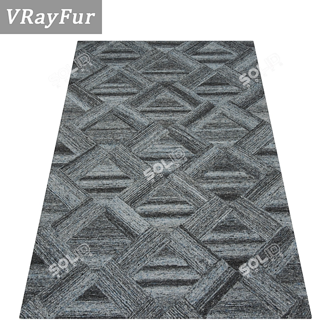 Versatile Carpet Set with High-Quality Textures 3D model image 2