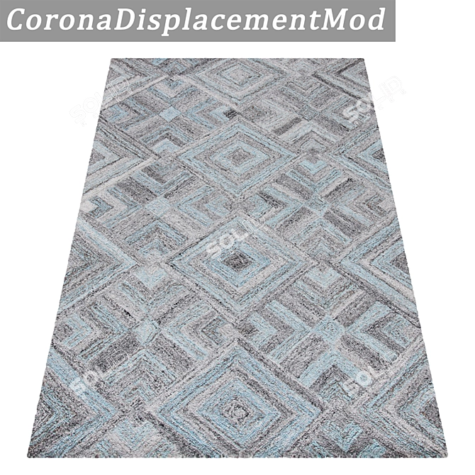 Versatile Carpet Set with High-Quality Textures 3D model image 4