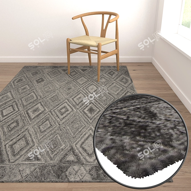 Luxury Carpets Set 3-Pack 3D model image 5