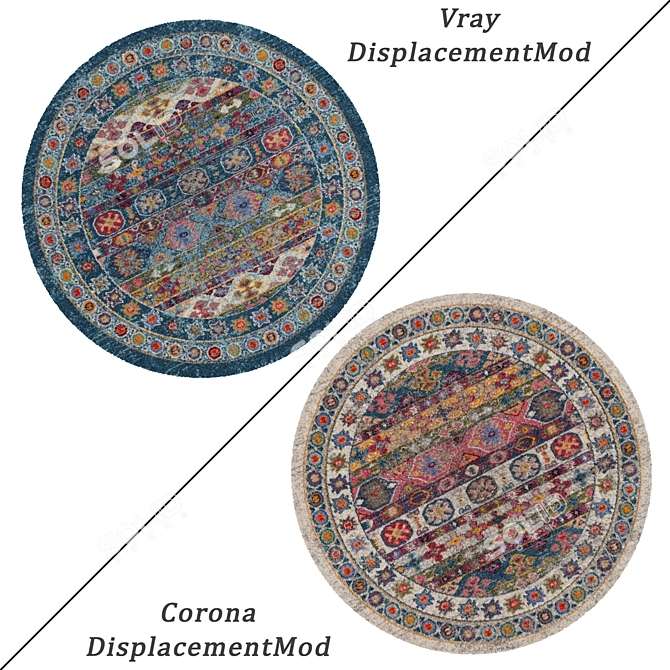 Round Carpets Set: Versatile and Vibrant 3D model image 2