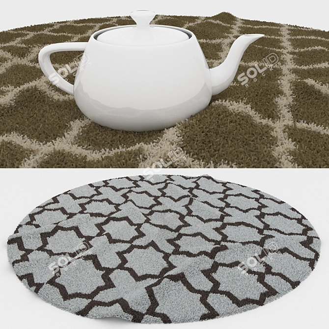 Versatile Round Carpet Set 3D model image 3