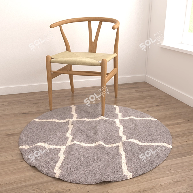 Versatile Round Carpet Set 3D model image 4