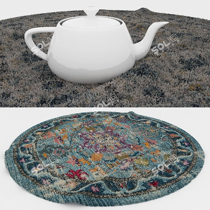 Versatile Round Carpets Set 3D model image 3