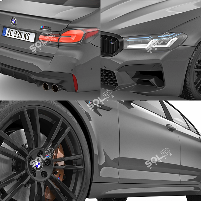 2021 BMW M5: High-Quality, Realistic 3D Model 3D model image 4