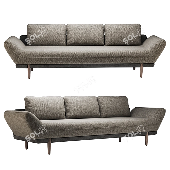 Introducing the Luxe Canyon Sofa 3D model image 1