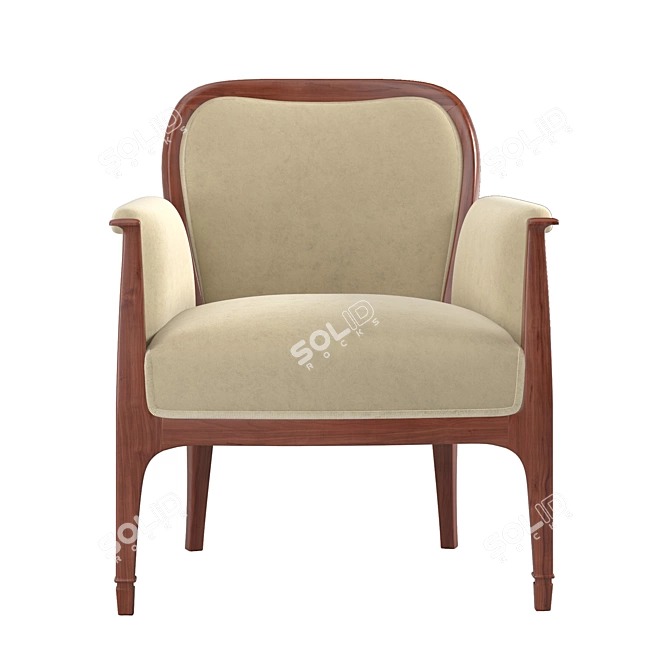 Stylish Alfred Grenander Armchair 3D model image 3