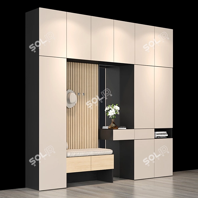 Modern Hall Furniture: 2300x2400x370mm 3D model image 2