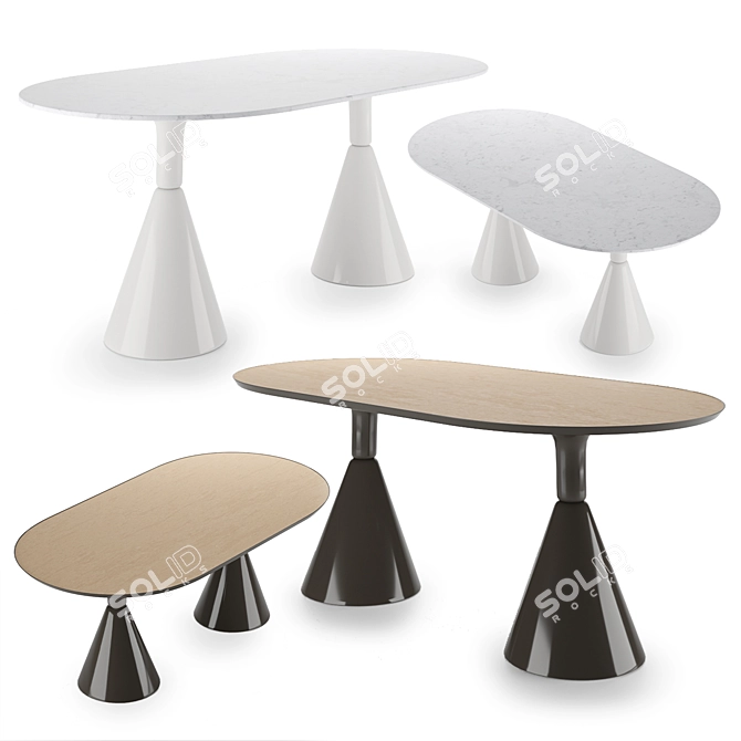 Luxury Marble Dining Tables: Pion Collection 3D model image 1