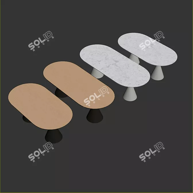 Luxury Marble Dining Tables: Pion Collection 3D model image 5