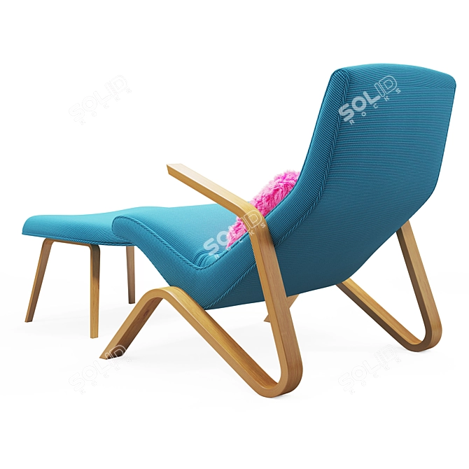 Sleek Saarinen Grasshopper Chair 3D model image 2