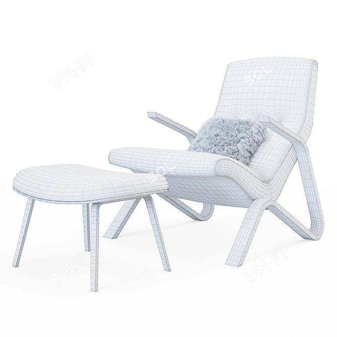 Sleek Saarinen Grasshopper Chair 3D model image 5