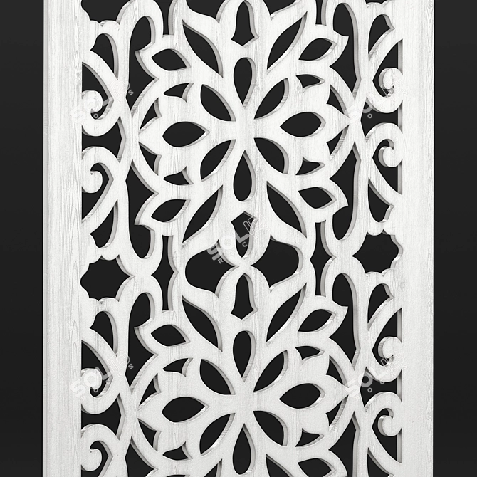 Decorative Carved Panels Set 3D model image 5