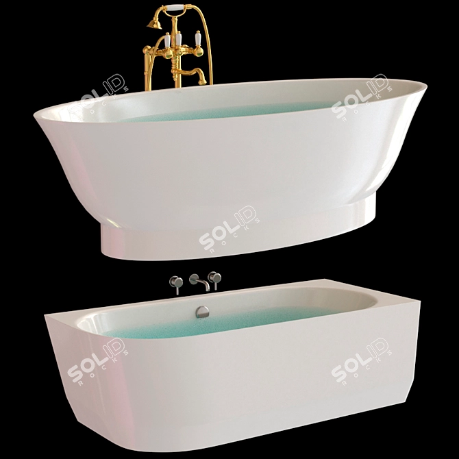 Luxury Bath Laufen Set: Stunning Designs & High-Quality Fixtures 3D model image 6