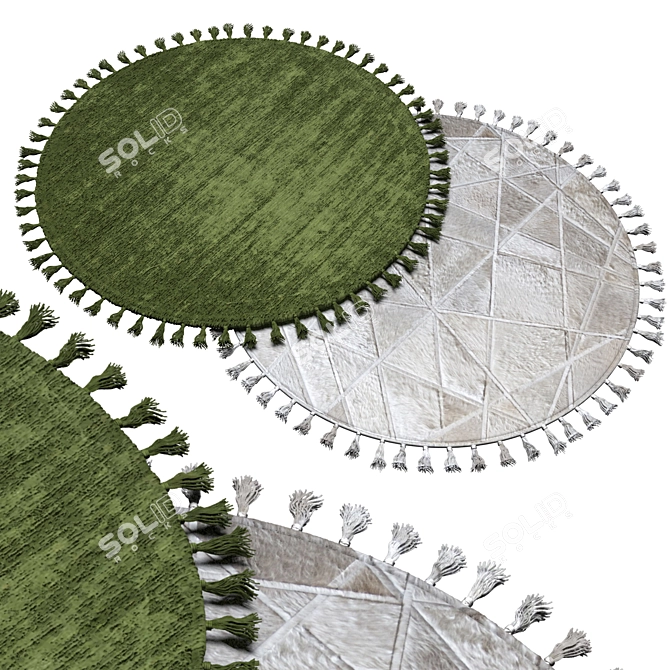 Stylish Round Carpets for Your Interior 3D model image 1