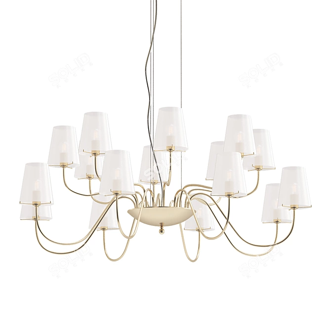 Regal Crystal Chandelier - 16 3D model image 1