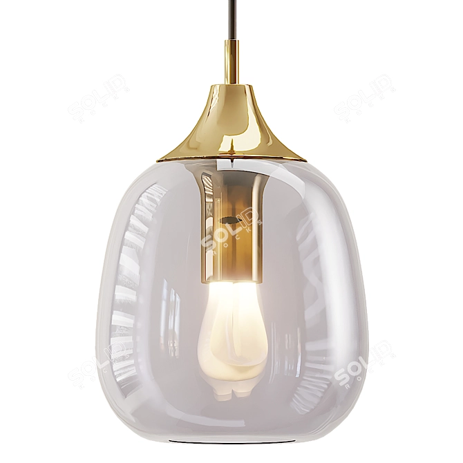 Elegant Temple Pendant Light 3D model image 1