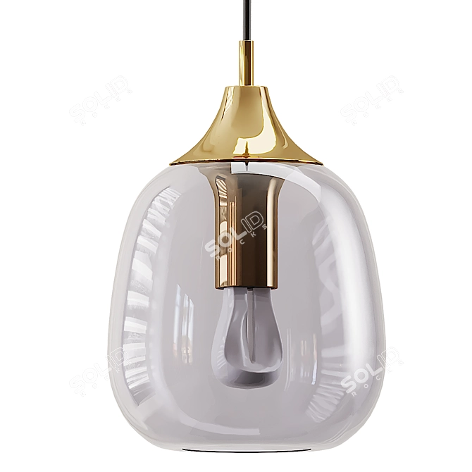 Elegant Temple Pendant Light 3D model image 2