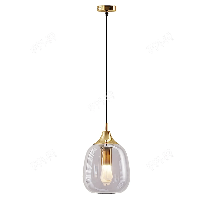 Elegant Temple Pendant Light 3D model image 3