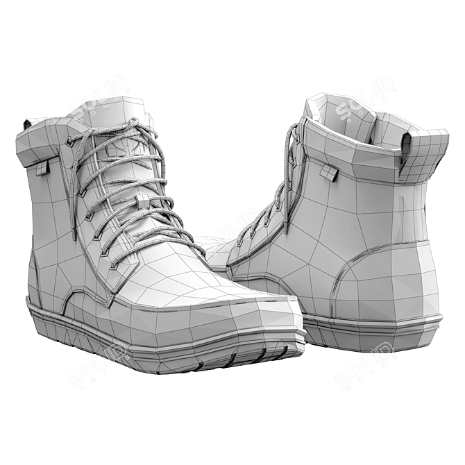 Lems Boulder Boot: Lightweight Comfort for Men 3D model image 5