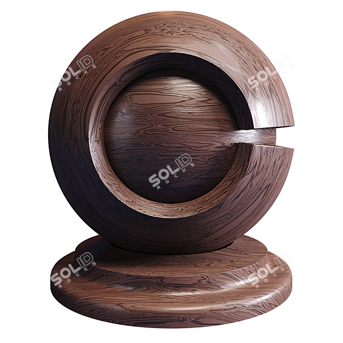 Procedural Veneered Wood Material 3D model image 1