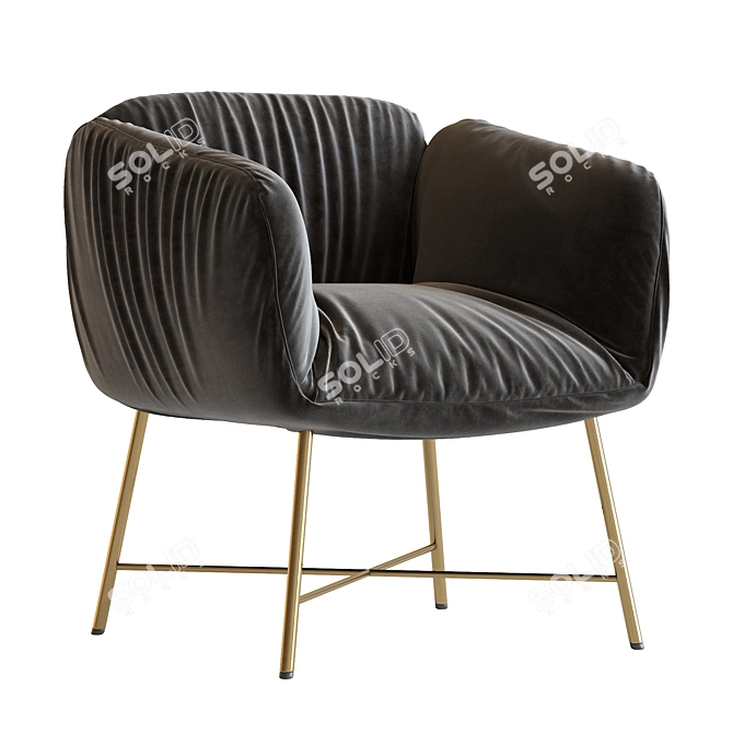 Elegant Jolie Armchair 3D model image 1