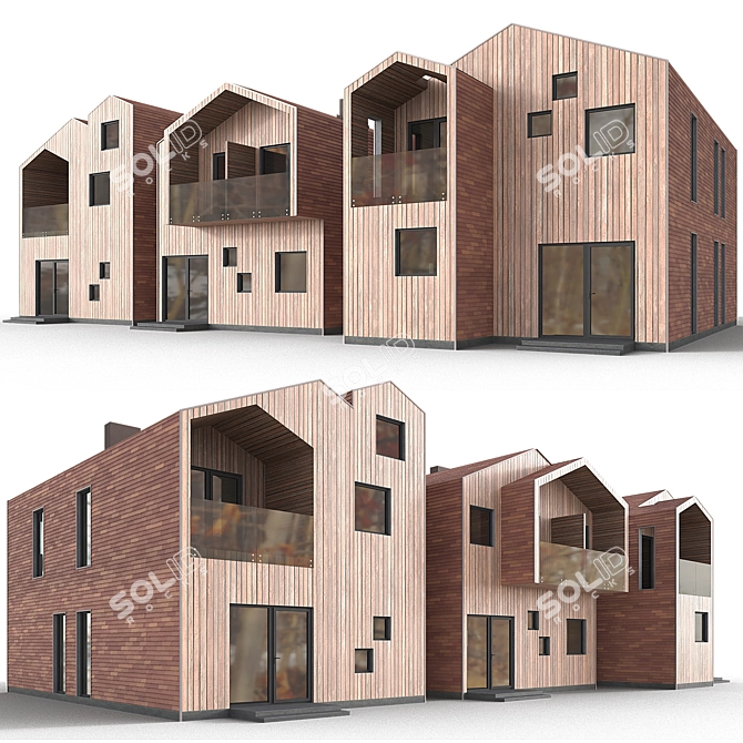 Eco-Friendly Barn Houses for Sale 3D model image 2