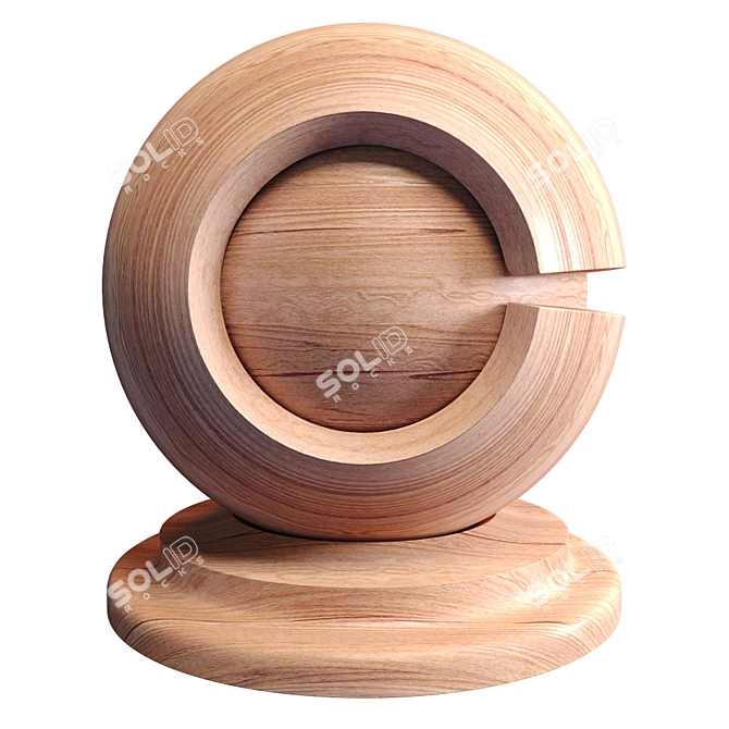 Versatile Veneered Wood Material 3D model image 1