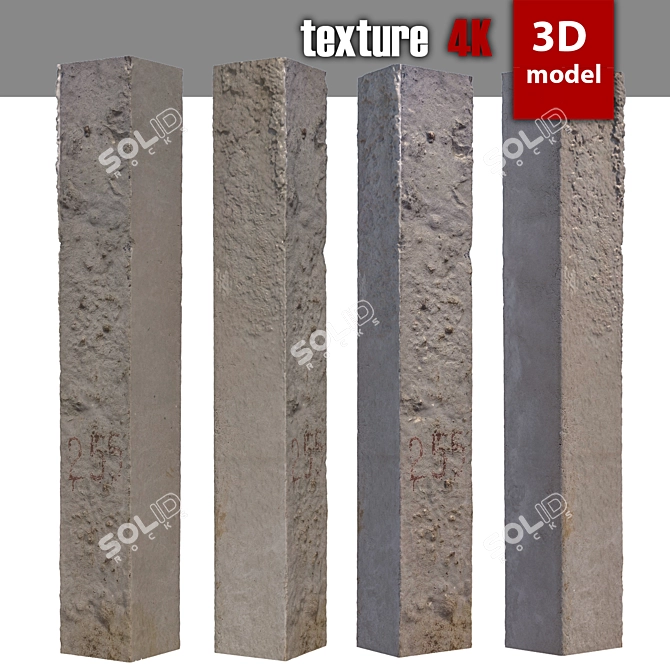 High Detail 3D Column 3D model image 1