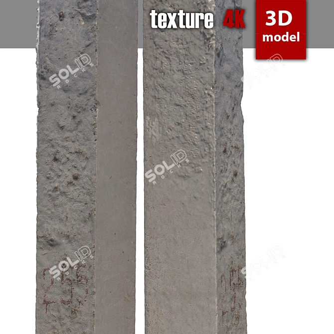 High Detail 3D Column 3D model image 3