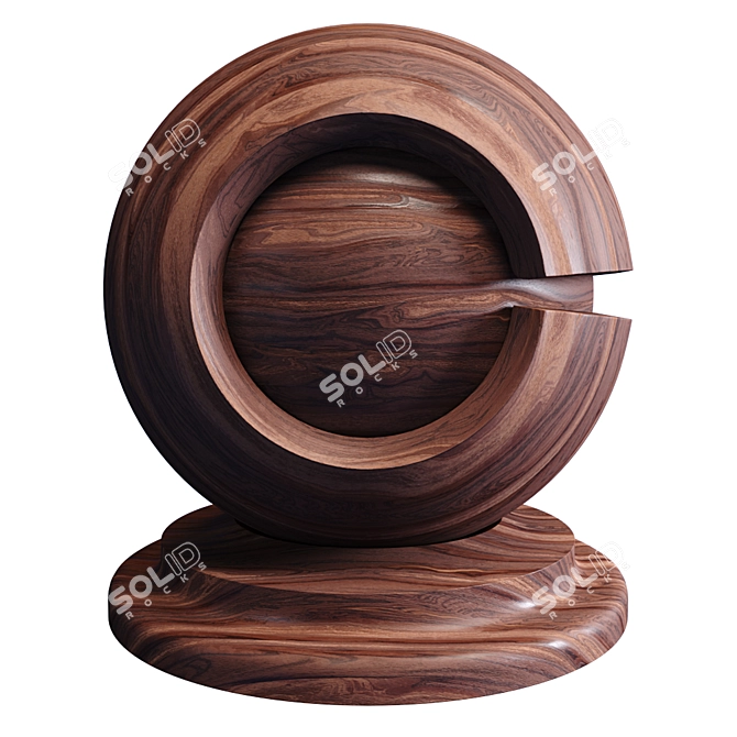 Versatile Veneered Wood Material 3D model image 1