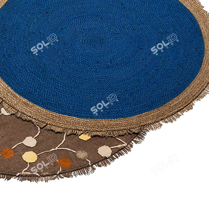 Round Rug 6ft: Stylish & Durable 3D model image 2