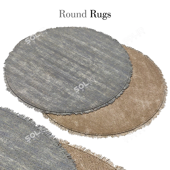 10' Round Rug: Elegant and Versatile 3D model image 1