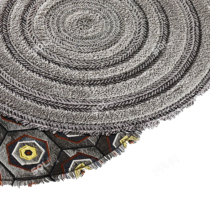 Russian Round Rug: 138 736 Polys 3D model image 2