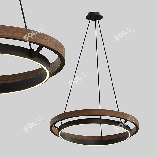 Elegant Grace Chandelier 3D model image 2