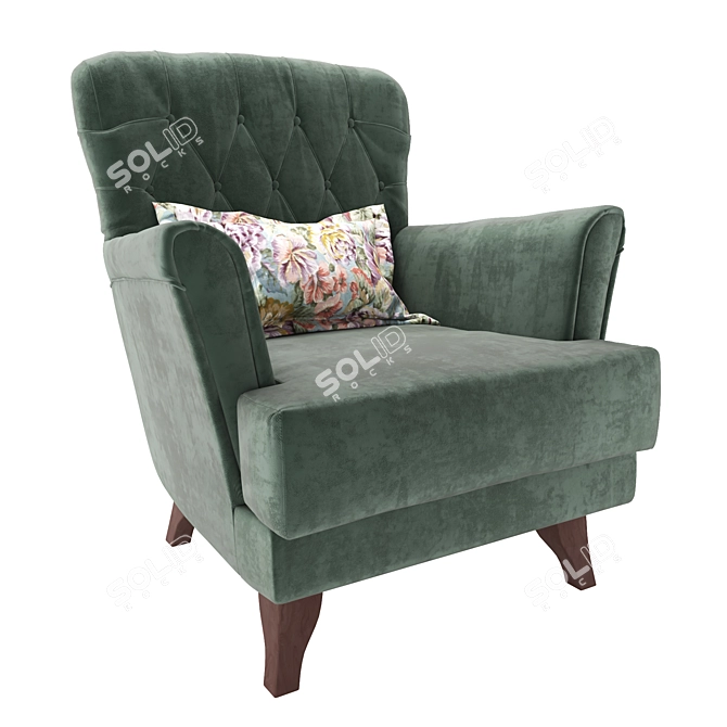 Siesta Armchair: Stylish and Comfortable 3D model image 1