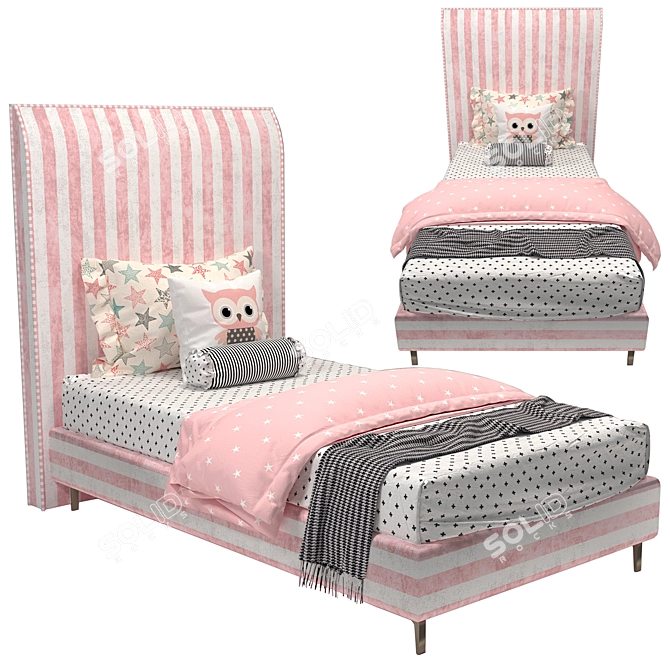 Elegant Dream-Tech Bed 3D model image 1