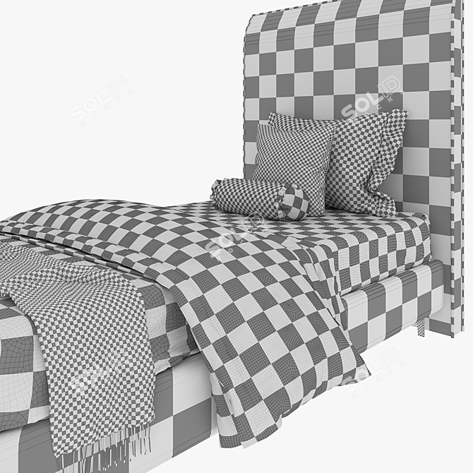 Elegant Dream-Tech Bed 3D model image 4