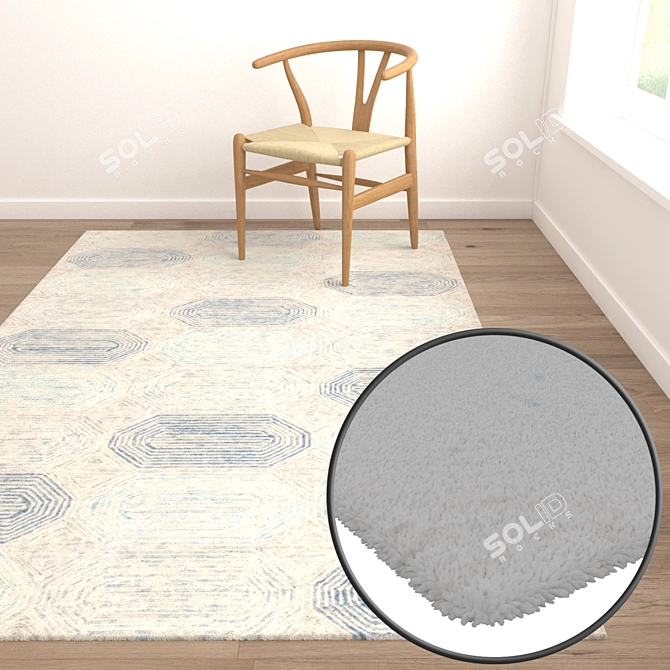 Title: Luxury Carpet Set - High-Quality Textures 3D model image 5